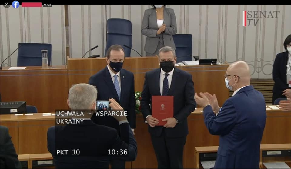 Сенат Польщі одноголосно проголосував за резолюцію про підтримку України